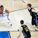 Michigan sophomore Trey Burke dribbles against South Dakota State defenders on Thursday, March 21. Daniel Brenner I AnnArbor.com